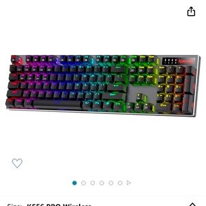 Redragon PRO Wireless RGB Gaming Keyboard, BT/2.4Ghz Tri-Mode